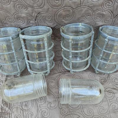 Vintage Exterior Protective Metal/Glass Light Covers