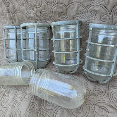 Vintage Exterior Protective Metal/Glass Light Covers
