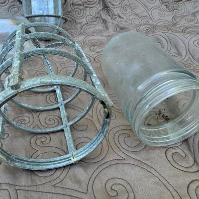 Vintage Exterior Protective Metal/Glass Light Covers