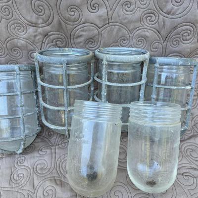 Vintage Exterior Protective Metal/Glass Light Covers