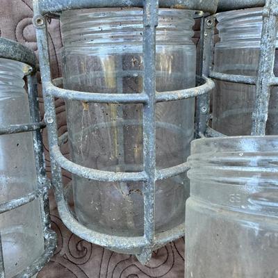 Vintage Exterior Protective Metal/Glass Light Covers