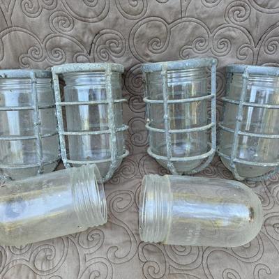 Vintage Exterior Protective Metal/Glass Light Covers