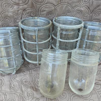 Vintage Exterior Protective Metal/Glass Light Covers
