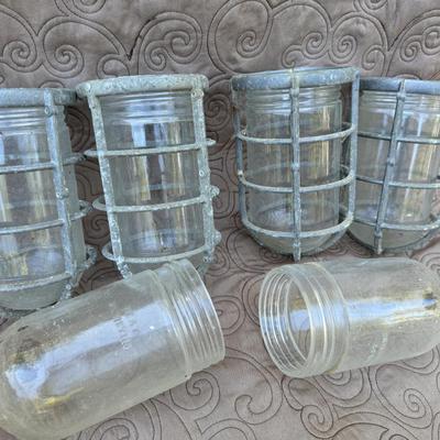 Vintage Exterior Protective Metal/Glass Light Covers