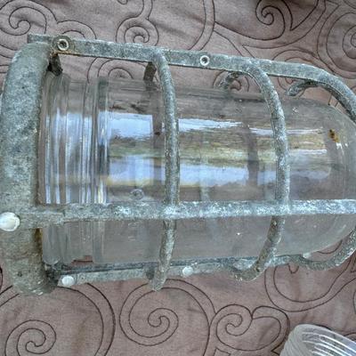 Vintage Exterior Protective Metal/Glass Light Covers