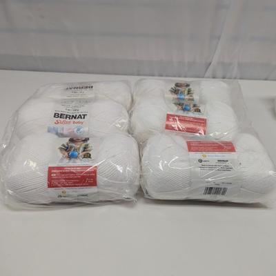 Bernat Softee Baby Yarn - White - 2 Three Packs (#8)