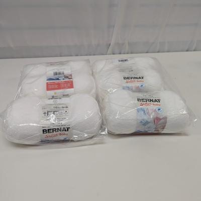 Bernat Softee Baby Yarn - White - 2 Three Packs (#9)