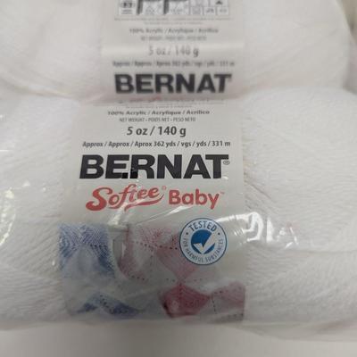 Bernat Softee Baby Yarn - White - 2 Three Packs (#9)