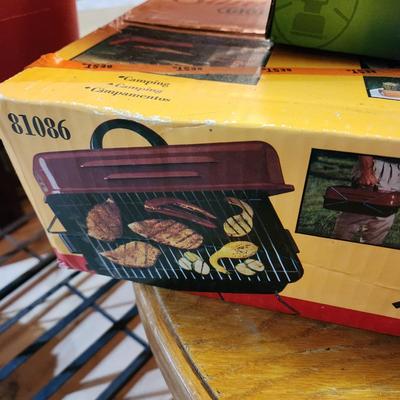Camping Lot, 2 Sunbeam Stoves, Coleman 9 cup Percolator