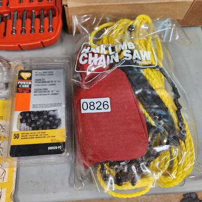Mixed lot Household Tools Mole Trap , Jumper Cable , Chain Saw , Ramp Caps, Water Ace Pump tested