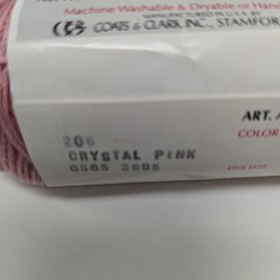 Red Heart Luster Sheen Knit & Crochet Yarn - Peach & Crystal Pink- (#17)