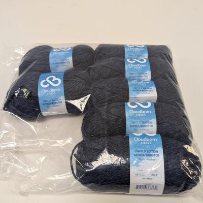 Cloudborn Fibers LE Alpaca Worsted - Night Heather - (#22)