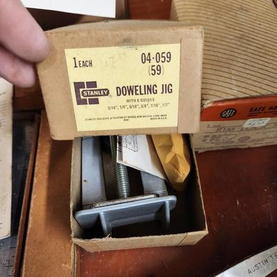 Large Collectible Vintage Tool Lot Miller, Irwin, Stanley K&E Machine Cut Steel letters, Craftsman Router Stencil Set