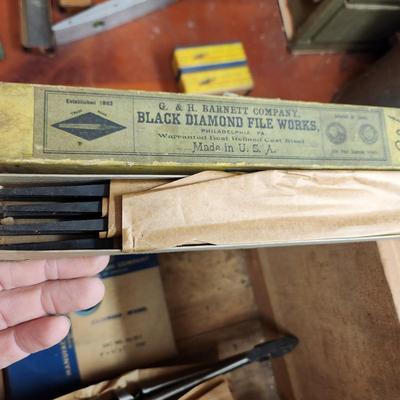 Large Collectible Vintage Tool Lot Miller, Irwin, Stanley K&E Machine Cut Steel letters, Craftsman Router Stencil Set