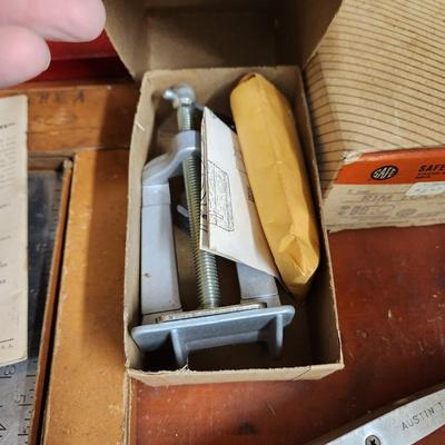 Large Collectible Vintage Tool Lot Miller, Irwin, Stanley K&E Machine Cut Steel letters, Craftsman Router Stencil Set