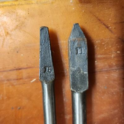 Large Collectible Vintage Tool Lot Miller, Irwin, Stanley K&E Machine Cut Steel letters, Craftsman Router Stencil Set