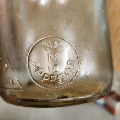 Vintage Master Glass Oil Bottle & Oil Cans 3 in 1, Philips 66, Rawlings Glove oil Watco Danish Oil
