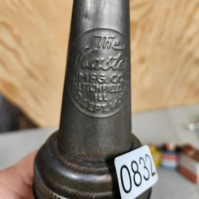 Vintage Master Glass Oil Bottle & Oil Cans 3 in 1, Philips 66, Rawlings Glove oil Watco Danish Oil