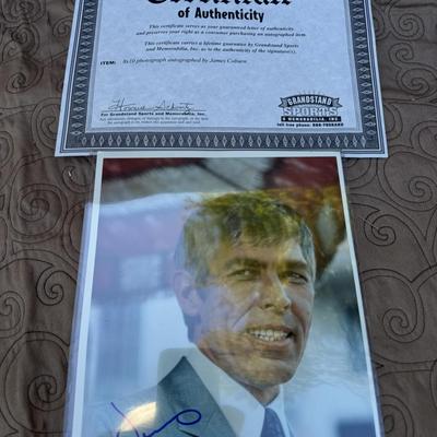 James Coburn signed Autograph- COA