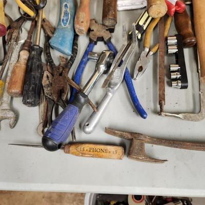 Large Table Top Lot of Tools