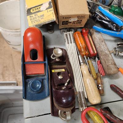 Another Large Table Lot of Tools plus Roughneck Tote Stanley Planes