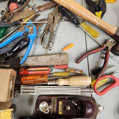 Another Large Table Lot of Tools plus Roughneck Tote Stanley Planes