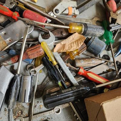 Another Large Table Lot of Tools plus Roughneck Tote Stanley Planes