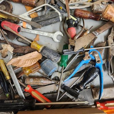 Another Large Table Lot of Tools plus Roughneck Tote Stanley Planes