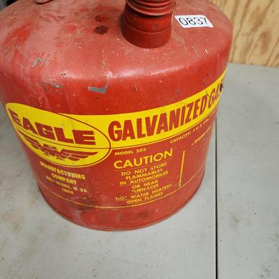 Eagle Red Galvanized 5 Gallon Can Model 505