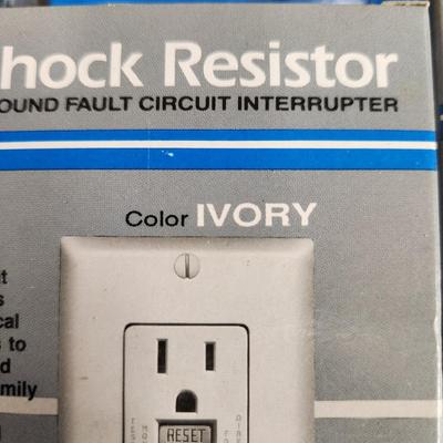 5 Sealed Leviton Shock Resistor Ivory