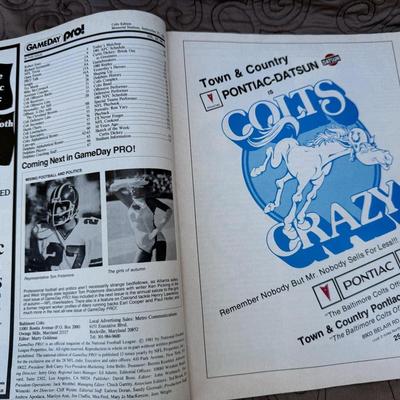 Coltbook - Yearbook 81’, Pro Game Day 81’ Baltimore Colts Edition