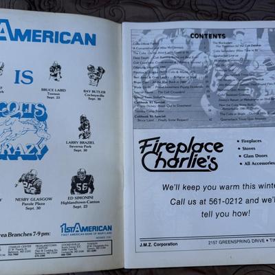 Coltbook - Yearbook 81’, Pro Game Day 81’ Baltimore Colts Edition