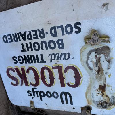 Antique Clock Sign & Bracket