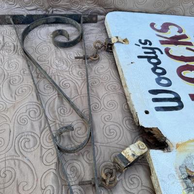 Antique Clock Sign & Bracket