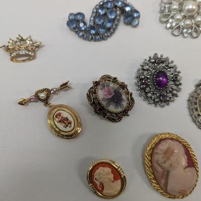 Cameo Brooches & Lapel Pins
