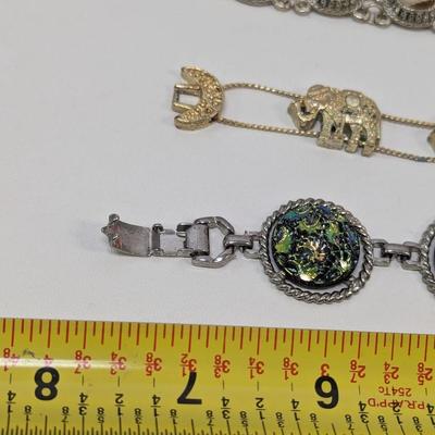 Decorative Bracelets/Chains - Good Luck Elephant - Multi Color Stones