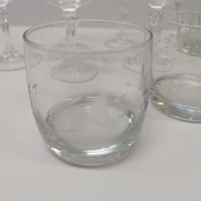 Vintage Princess House Heritage Design Glasses & Ice Bucket