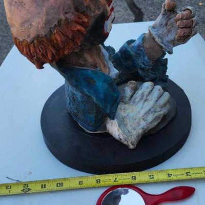 Babs Mellor sculpture clown sculpture "Make Me Laugh" Signed