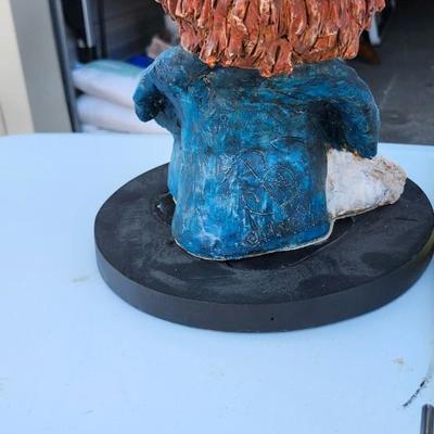 Babs Mellor sculpture clown sculpture "Make Me Laugh" Signed