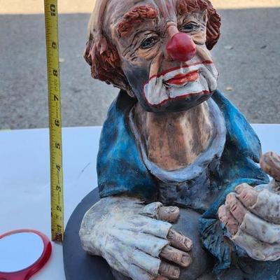 Babs Mellor sculpture clown sculpture "Make Me Laugh" Signed