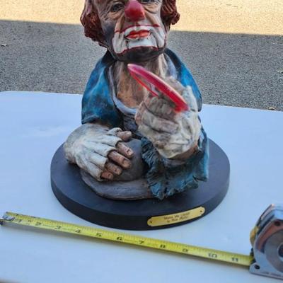 Babs Mellor sculpture clown sculpture "Make Me Laugh" Signed