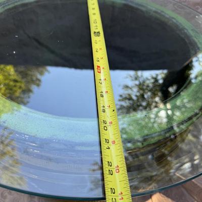 Large Asian Dragon Vase Glass Top Table