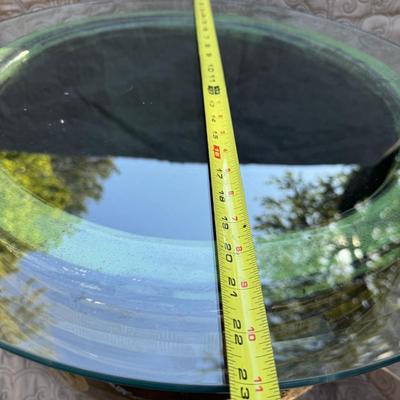 Large Asian Dragon Vase Glass Top Table