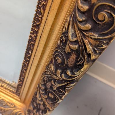 Beveled Gold Framed Mirror Approx 55 1/2" x 38 1/2"