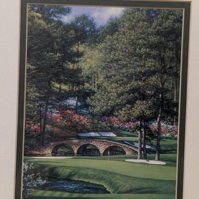 Artist Larry Dyke Augusta Golf Course Lithographs - 1 Signed & Numbered