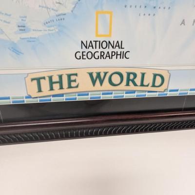 2003 National Geographic World Map Framed
