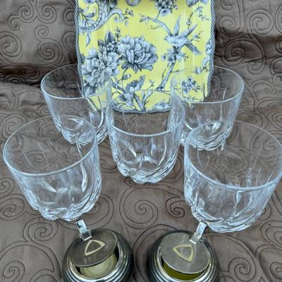 222 Fifth Plate, Glasses & Tea Light Candle Holders