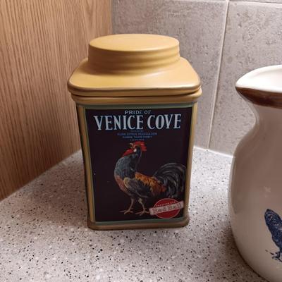 CERAMIC CANISTER, PITCHER AND SALT/PEPPER SHAKERS
