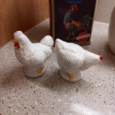 CERAMIC CANISTER, PITCHER AND SALT/PEPPER SHAKERS