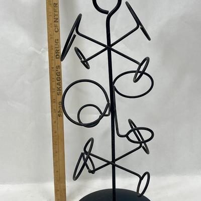 Black Metal Wine Bottle Holder